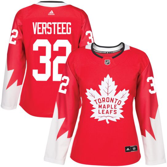 2017 NHL Toronto Maple Leafs women #32 Kris Versteeg red jersey